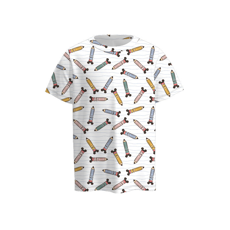 (Pre Order)Boys Summer Back To School Print Top