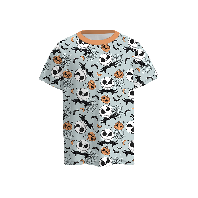 (Pre Order)Boys Halloween Pumpkin Print Top