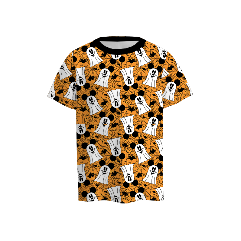 (Pre Order)Boys Halloween Pumpkin Print Top
