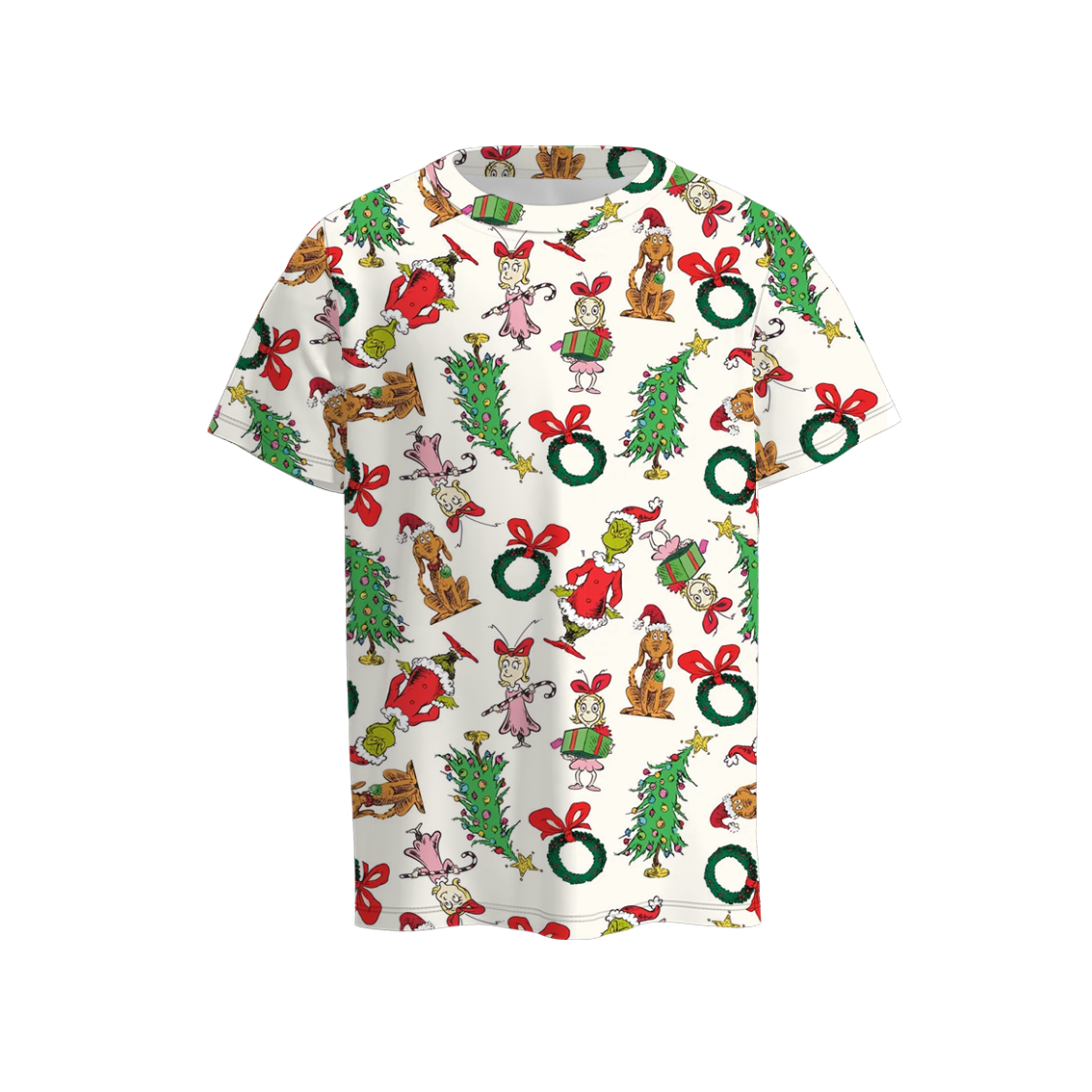 (Pre Order)Family Christmas Cartoon Print Dress,Pajamas&Top