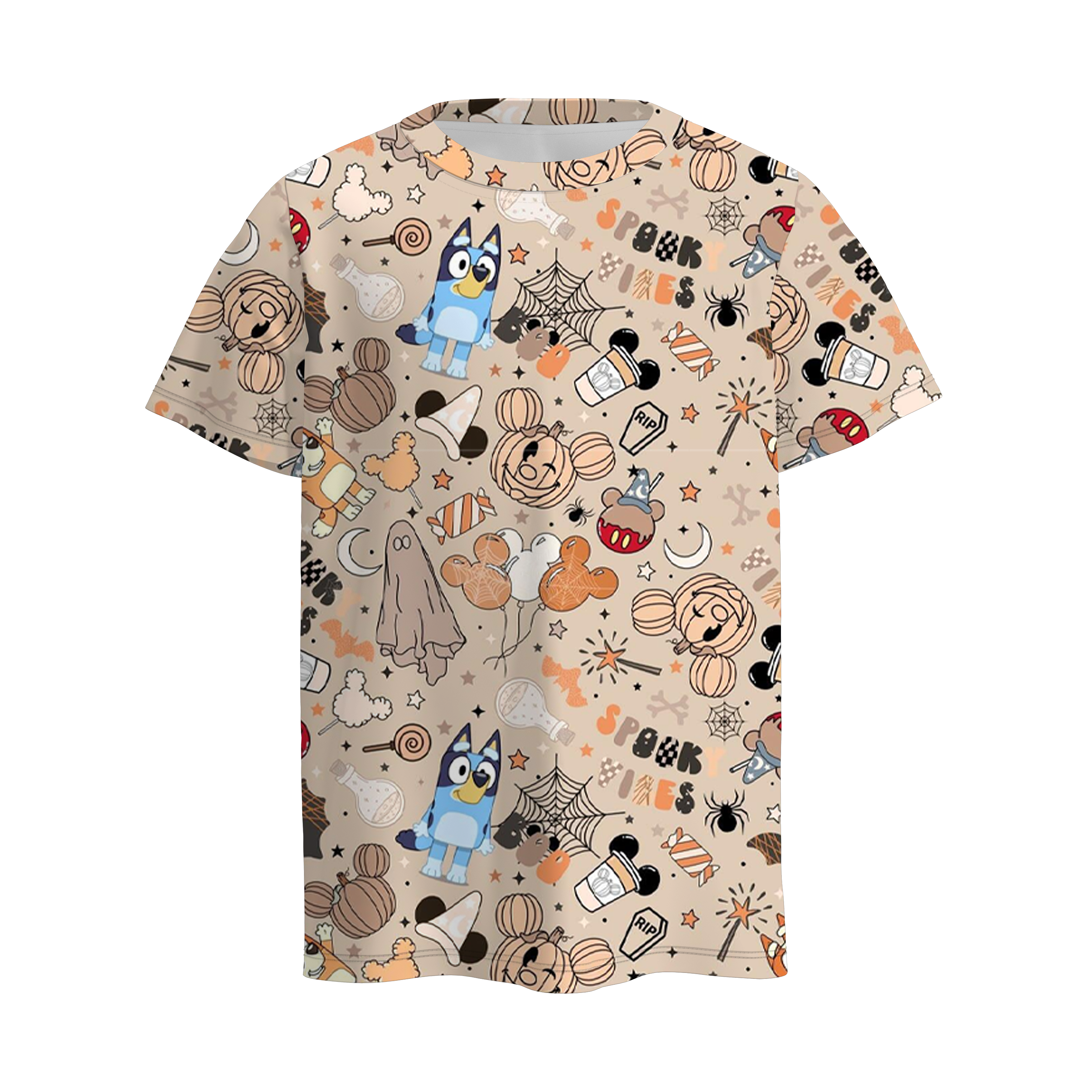 (Pre Order)Boys Halloween Cartoon Print Top
