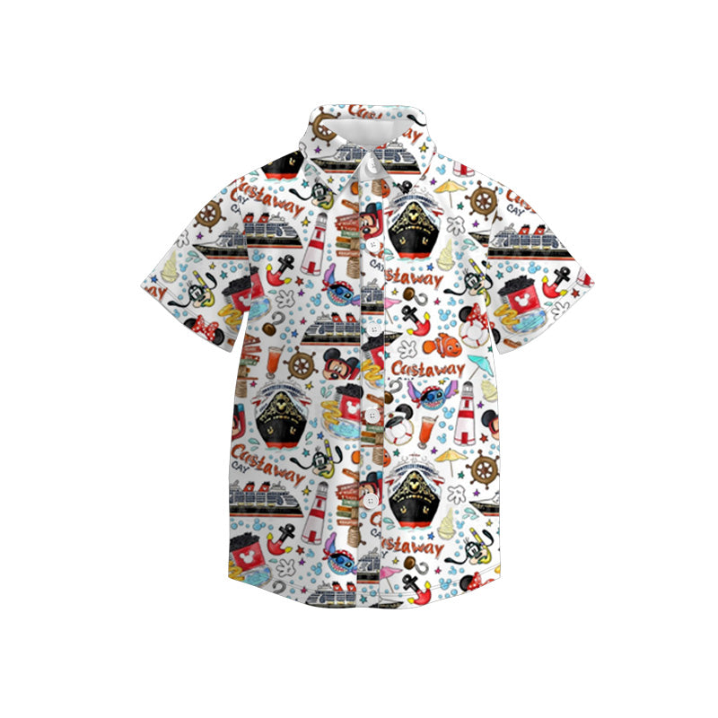 (Pre Order)Family Cartoon Print Dress,Set&Top