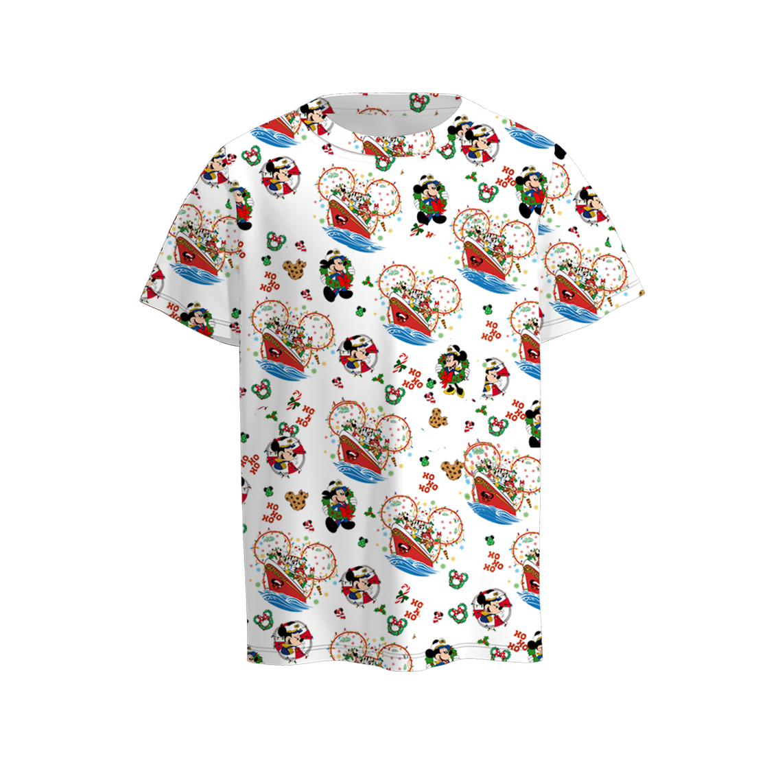(Pre Order)Family Christmas Cartoon Print Dress,Set&Top