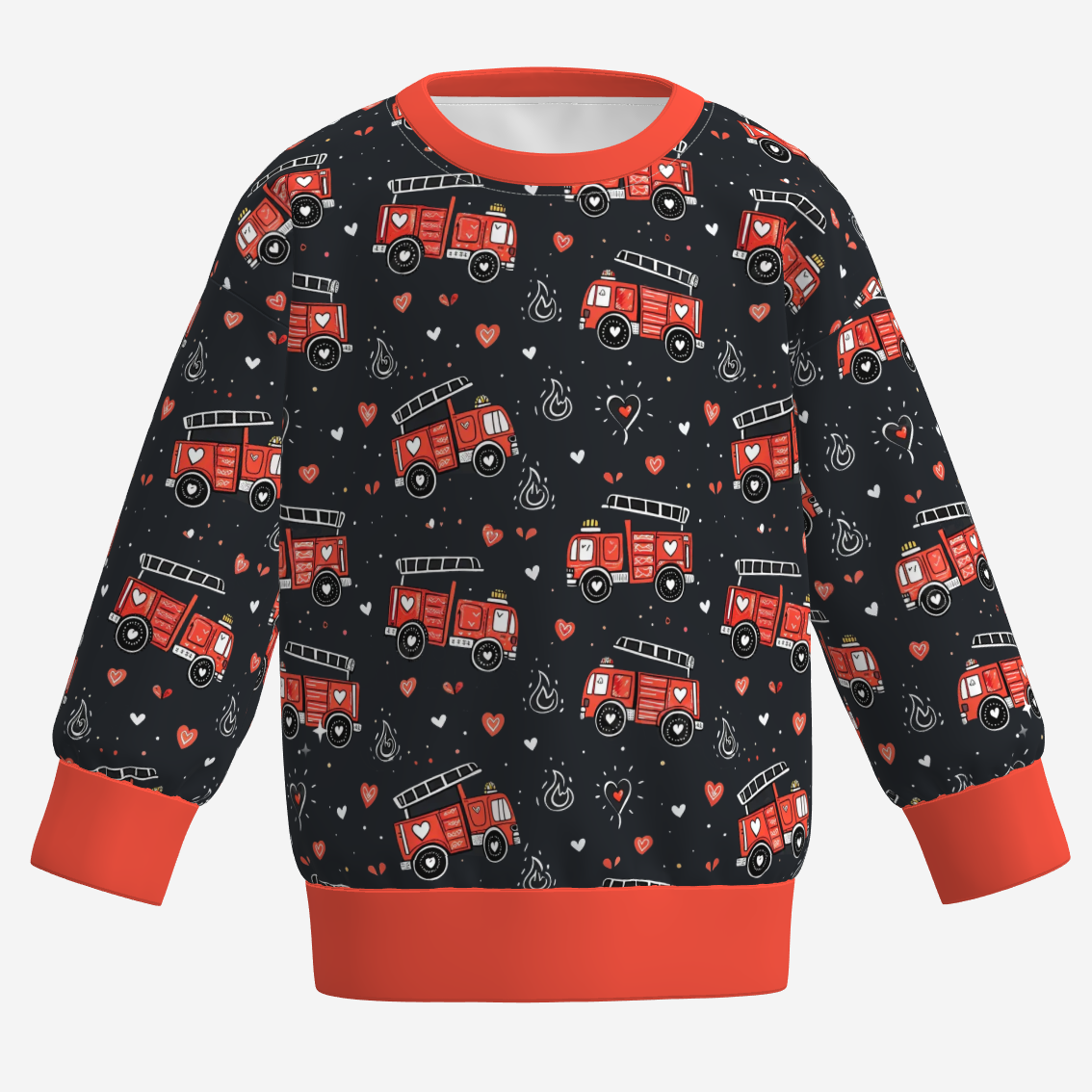 (Pre Order)Boys Valentine's Day Excavator Print Sweatshirt