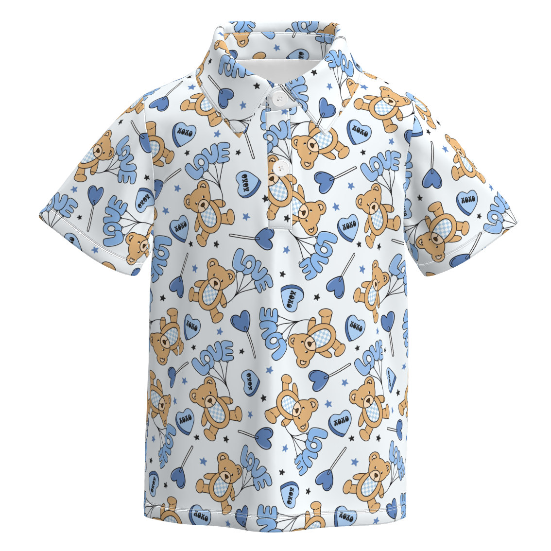 (Pre Order)Family Valentine's Day Cartoon Print Romper&Top