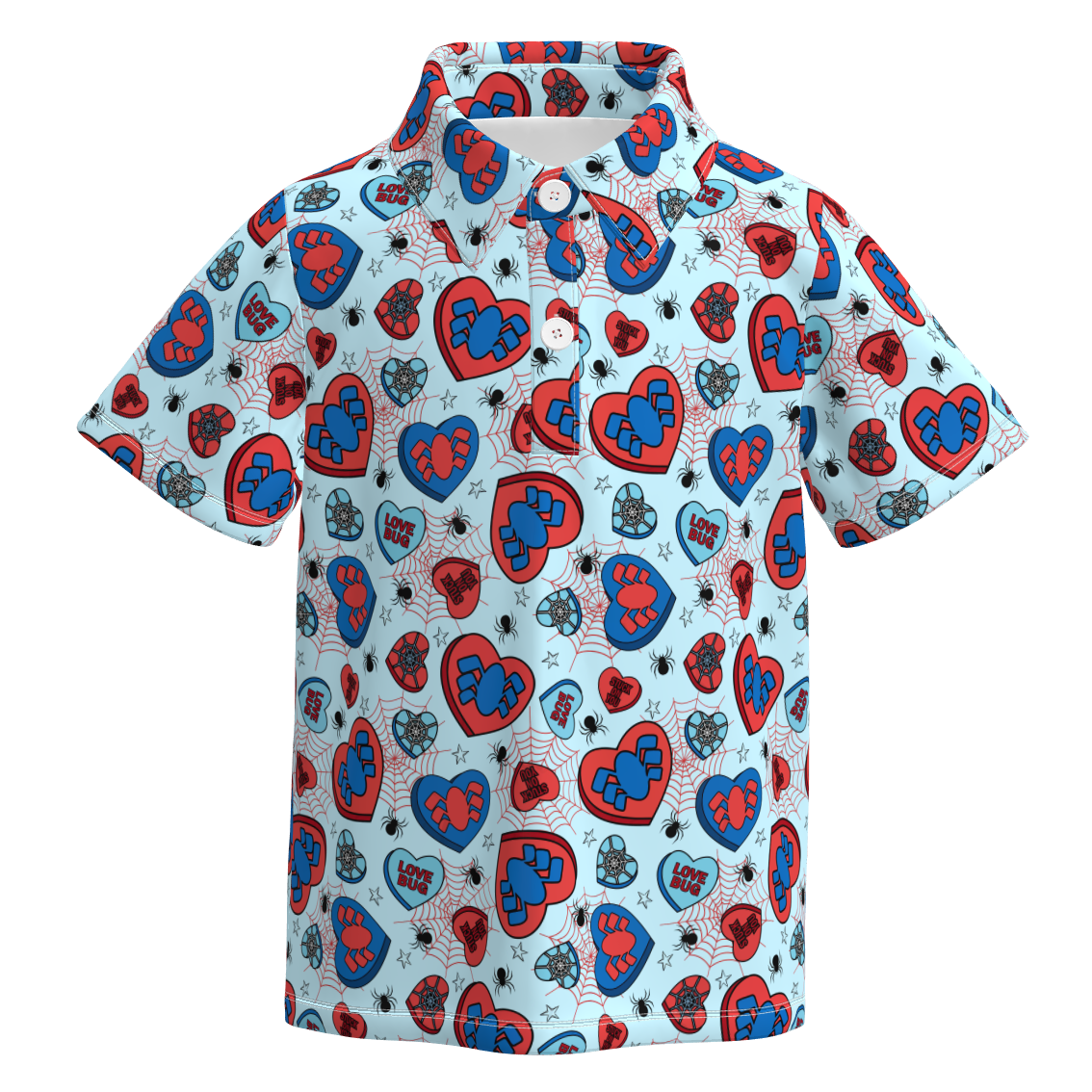 (Pre Order)Family Valentine's Day Cartoon Print Romper&Top