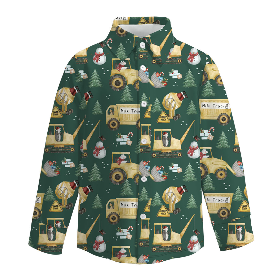 (Pre Order)Boys Fall Print Four-way Stretch Shirt