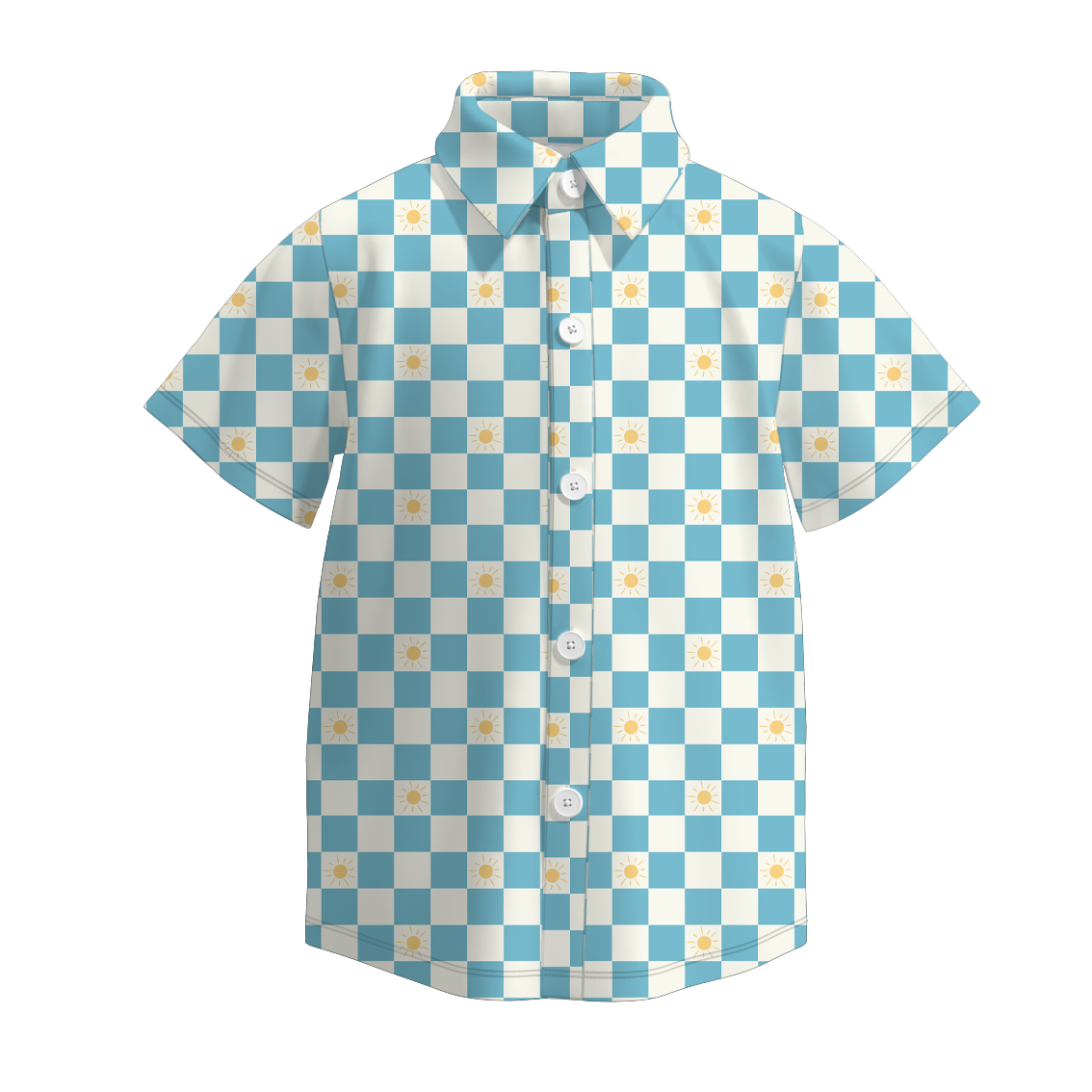 (Pre Order)Boys Spring&Summer Print Four-way Stretch Shirt