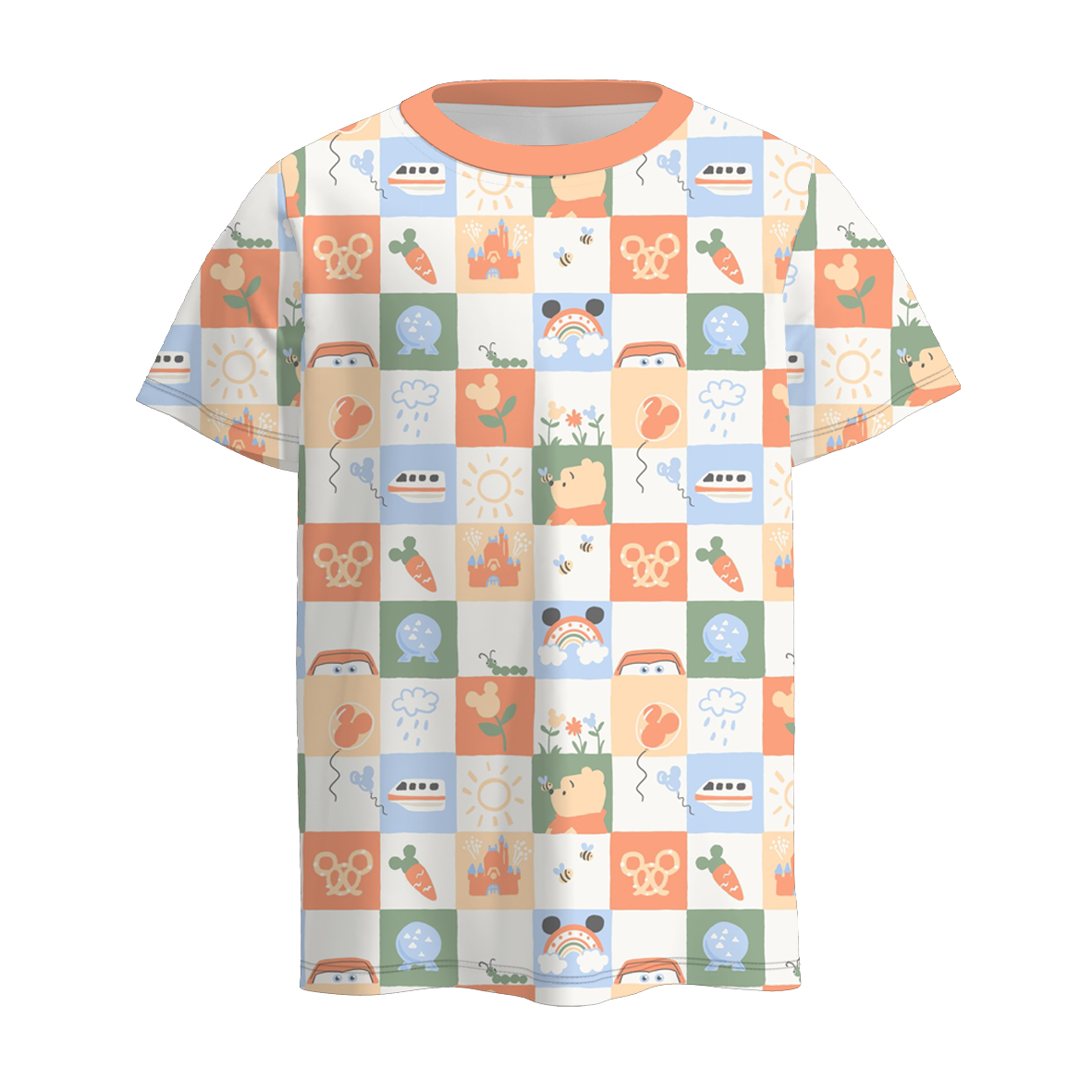 (Pre Order)Siblings Easter Cartoon Print Dress&Top