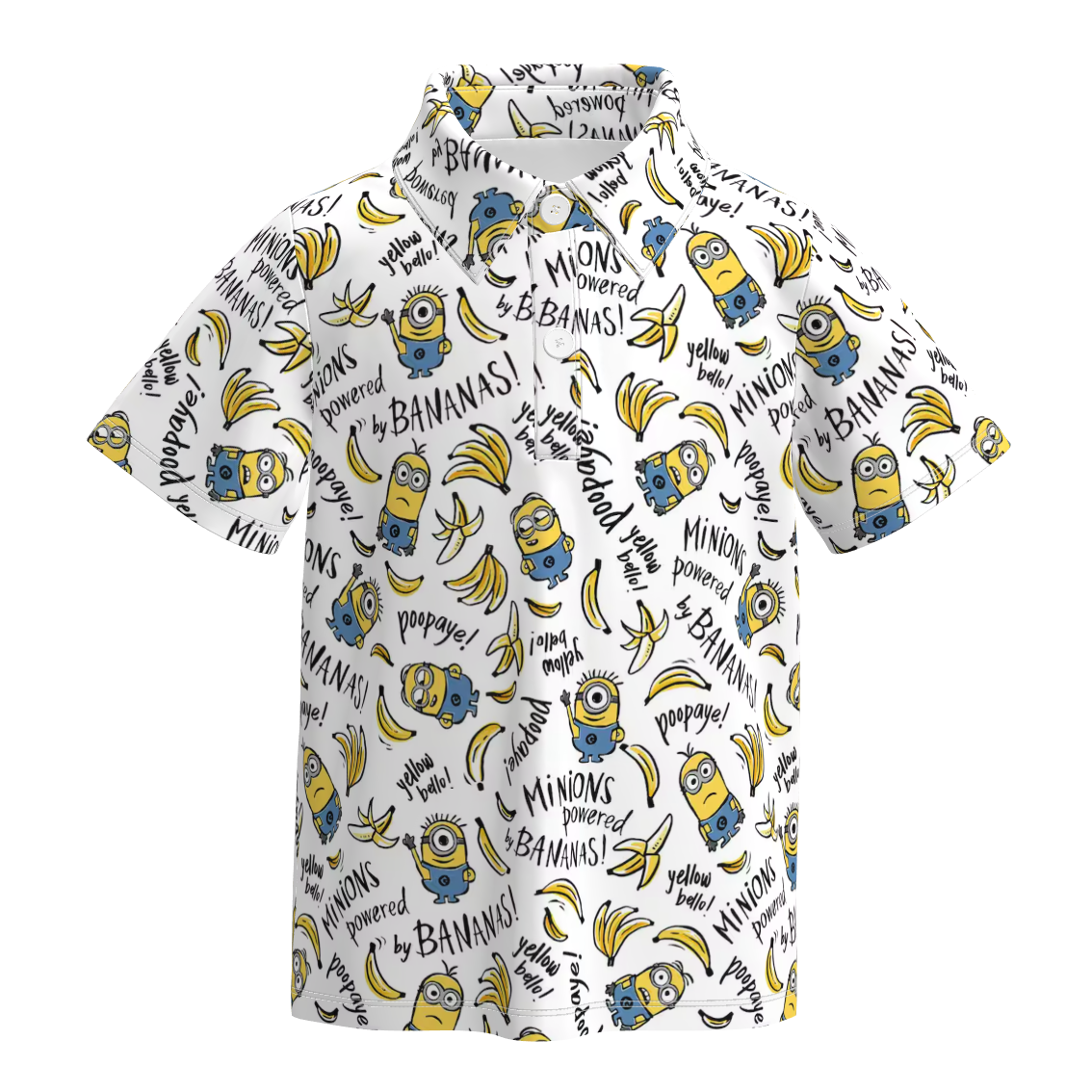 (Pre Order)Boys Spring&Summer Cartoon Print Four-way Stretch Shirt