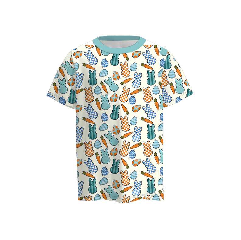 (Pre Order)Brothers Easter Bunny Print Top&Romper