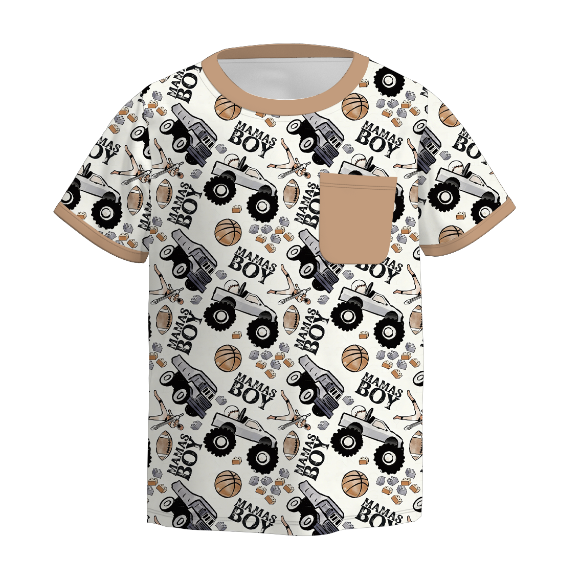 (Pre Order)Brothers MAMA'S BOY Print Set,Top&Romper