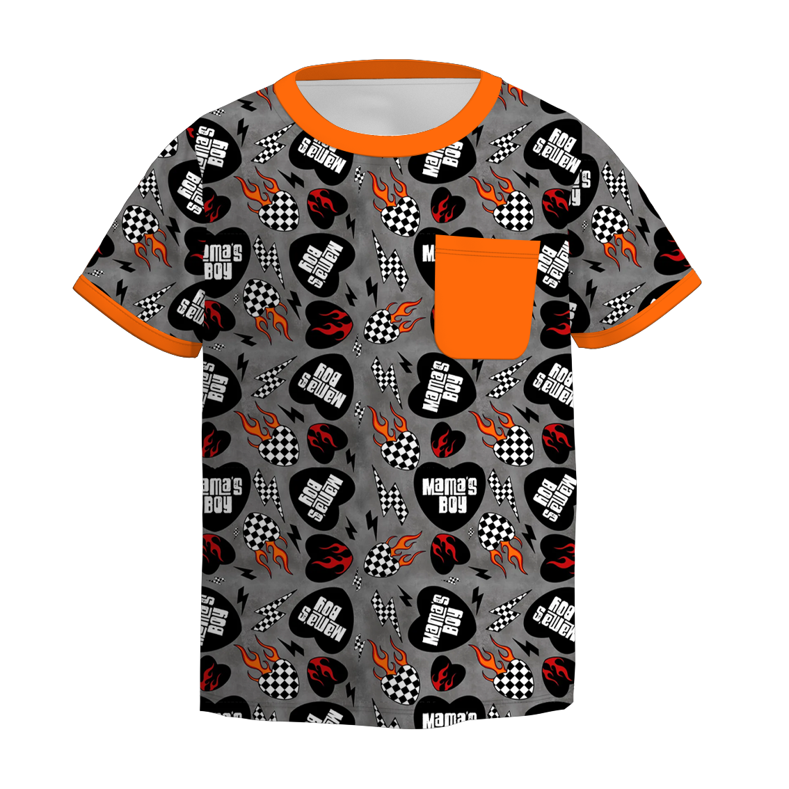 (Pre Order)Brothers MAMA'S BOY Print Set,Top&Romper
