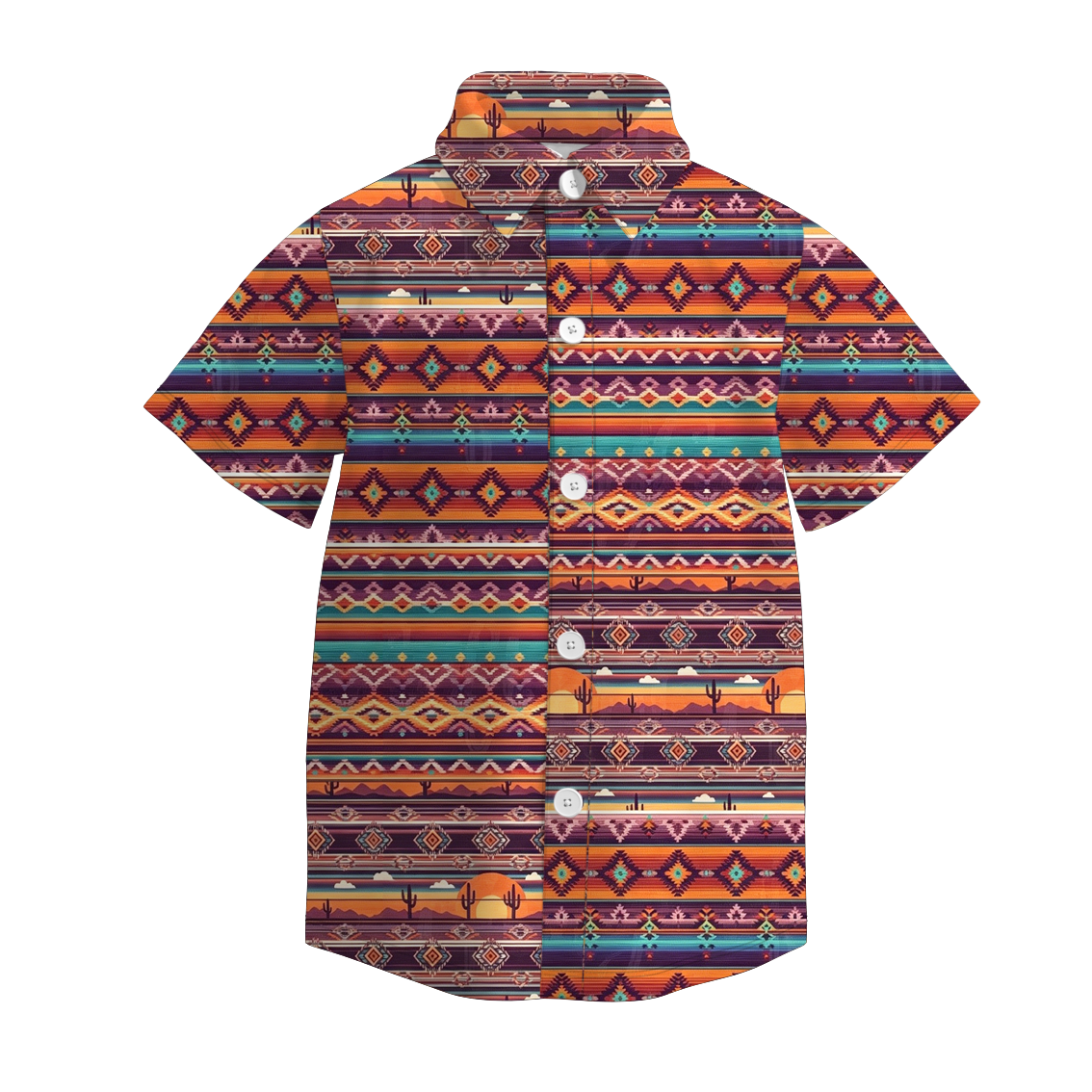 (Pre Order+Prepack Zone)Boys Spring&Summer Cartoon Print Four-way Stretch Shirt(Mix Size)
