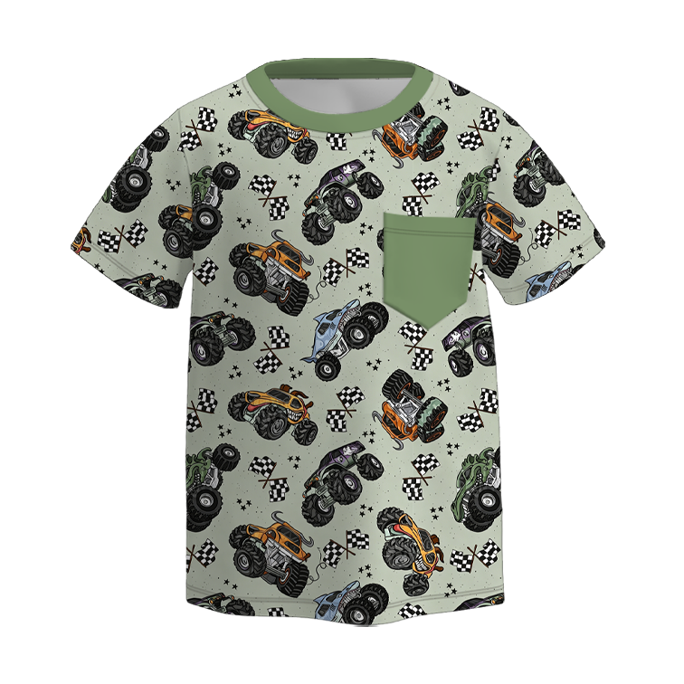 (Pre Order+Prepack Zone)Brothers Halloween Pumpkin Print Top&Romper