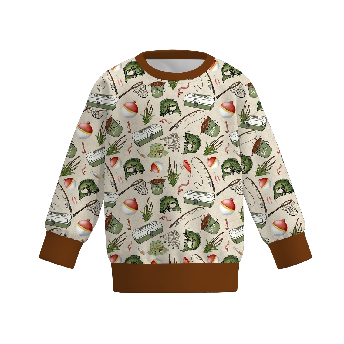 (Pre Order)Brothers Fall Fishing Print Top&Romper
