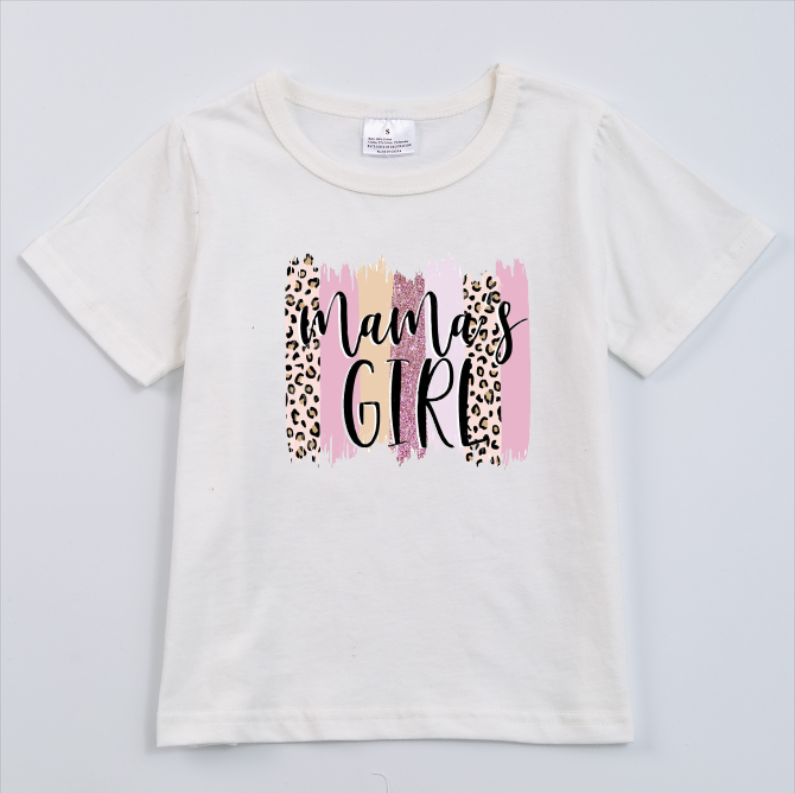 (Pre Order)Summer Rainbow Print Mommy and Me Short Sleeve T-Shirt