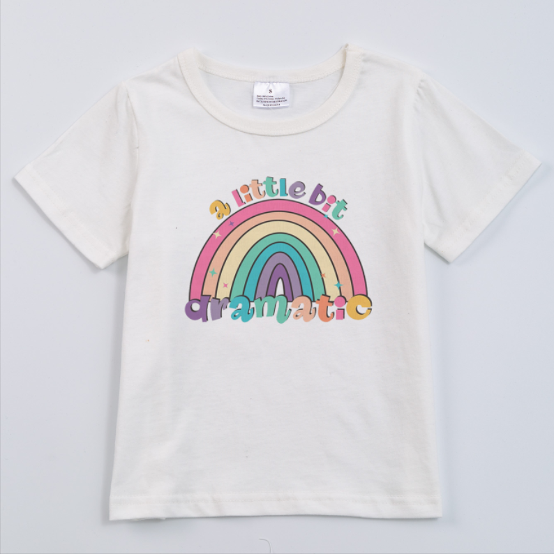 (Pre Order)Summer Rainbow Print Mommy and Me Short Sleeve T-Shirt