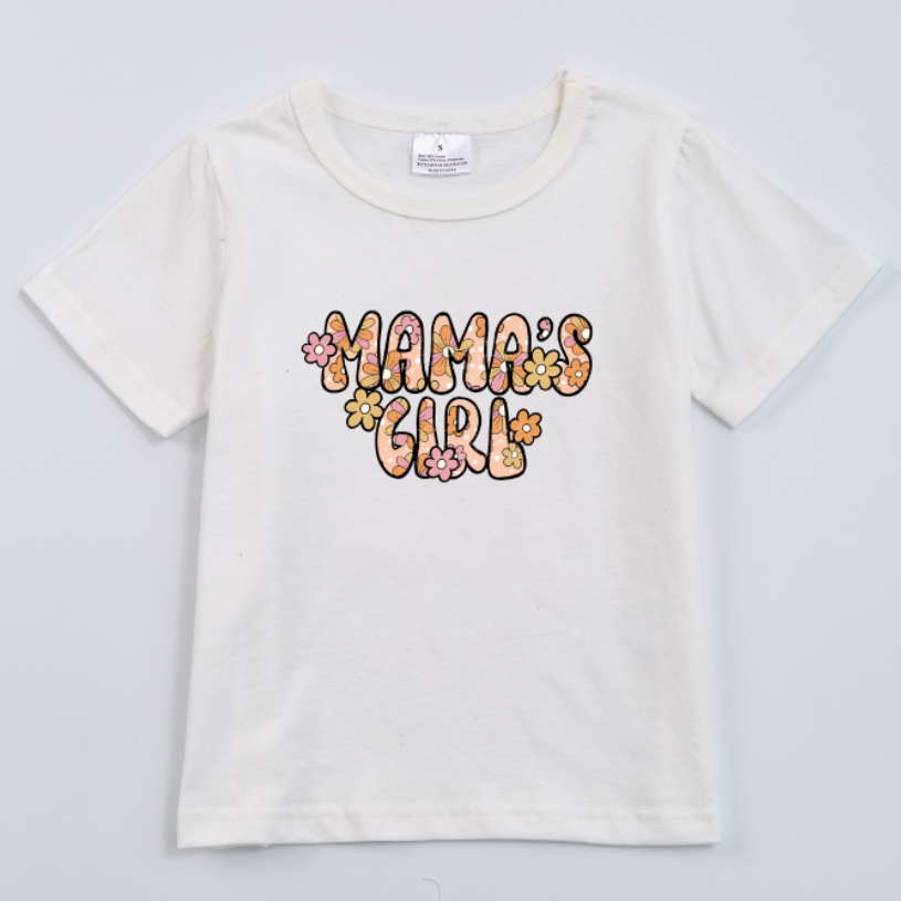 (Pre Order)Summer Rainbow Print Mommy and Me Short Sleeve T-Shirt