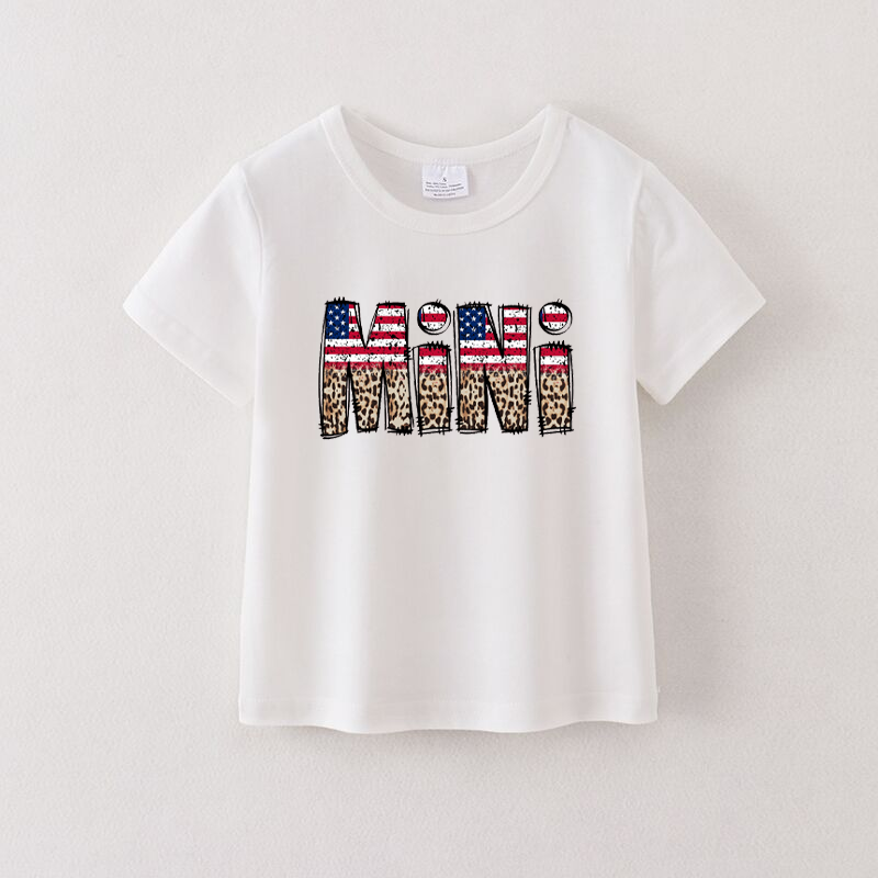 (Pre Order)Patriotic Mommy and Me White Cotton T-Shirts