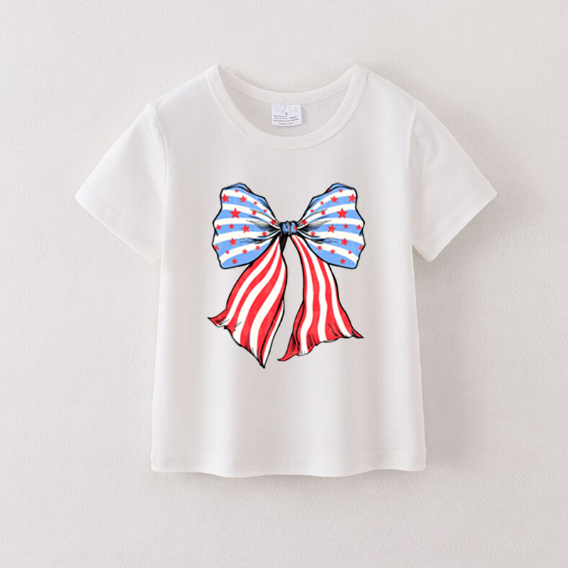 (Pre Order)Patriotic Mommy and Me Short Sleeves Cotton T-Shirts
