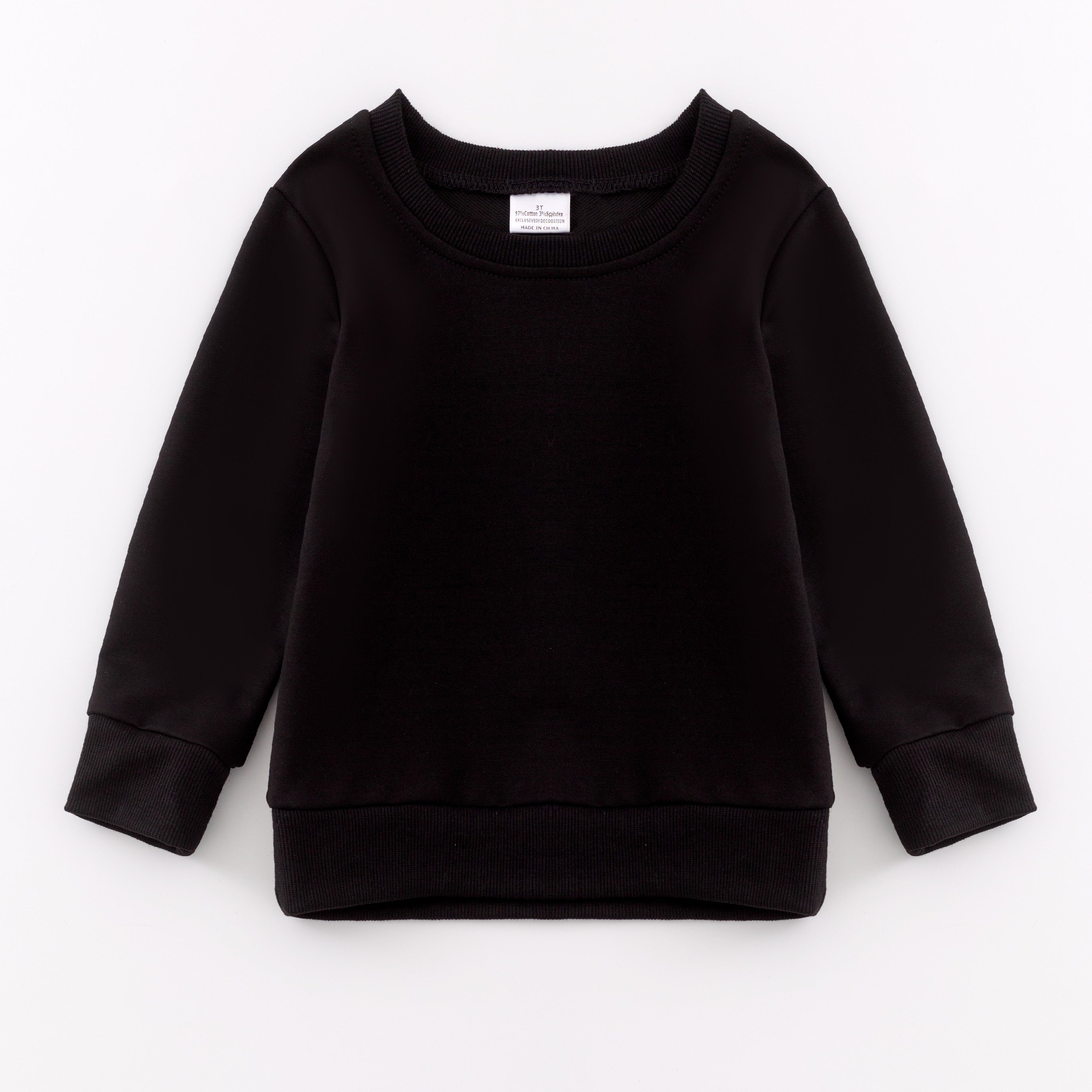 (In Stock E39)Girls Cotton Solid Color Sweatshirt