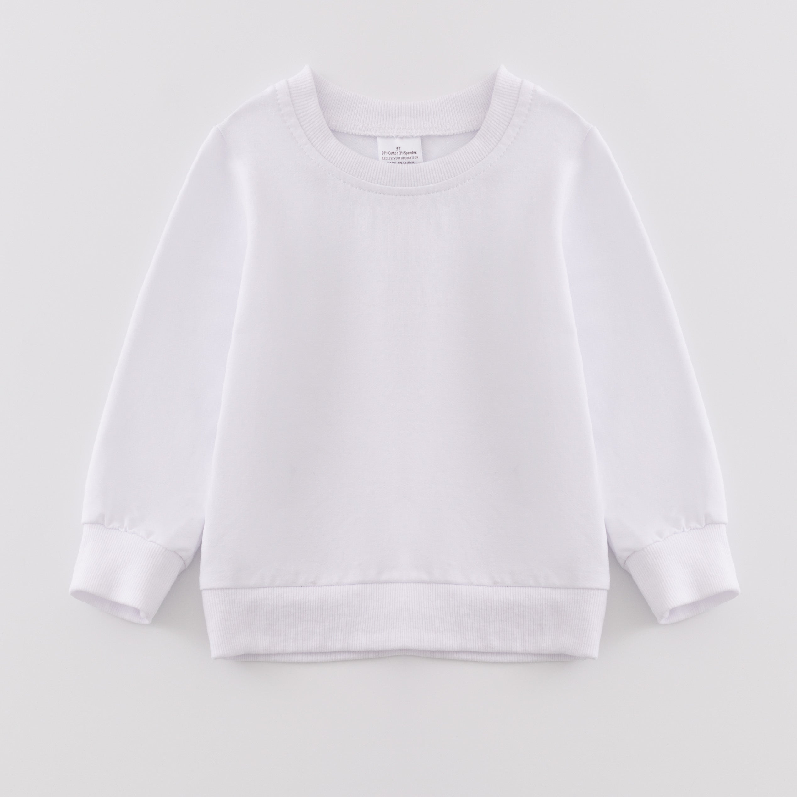 (In Stock E39)Girls Cotton Solid Color Sweatshirt