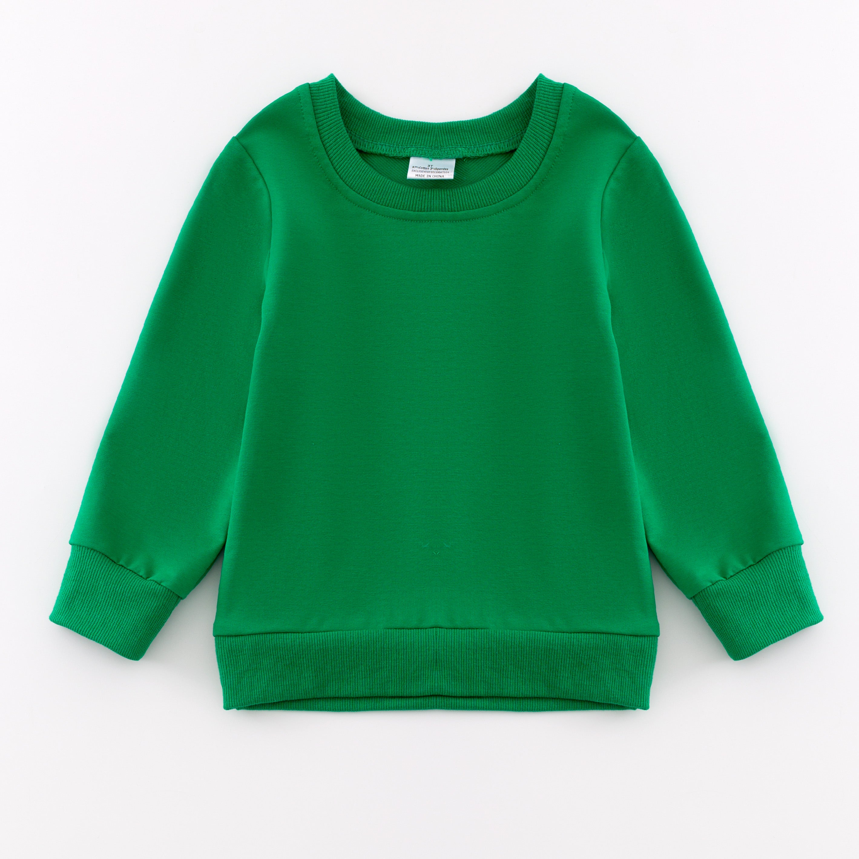 (In Stock E39)Girls Cotton Solid Color Sweatshirt