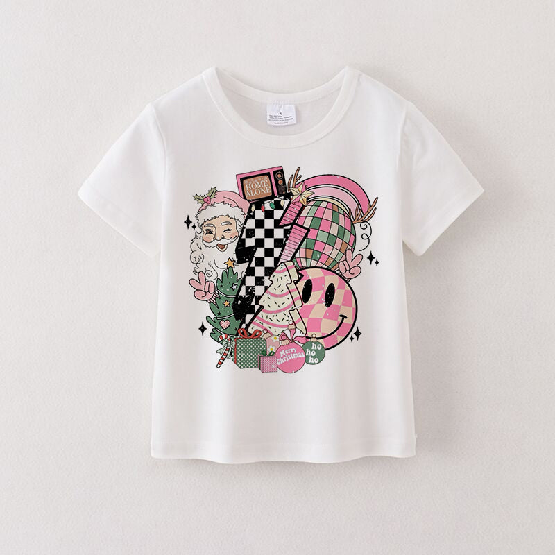 (Pre Order)Christmas Cartoon Print Cotton Top