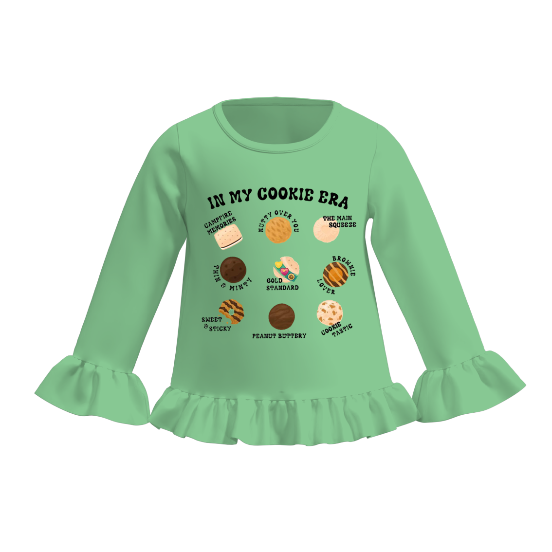 (Pre Order)Girls Scout Cookie Print Top
