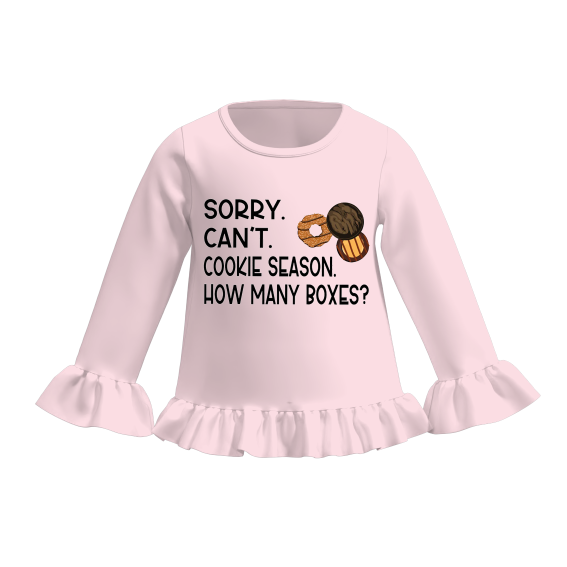 (Pre Order)Girls Scout Cookie Print Top
