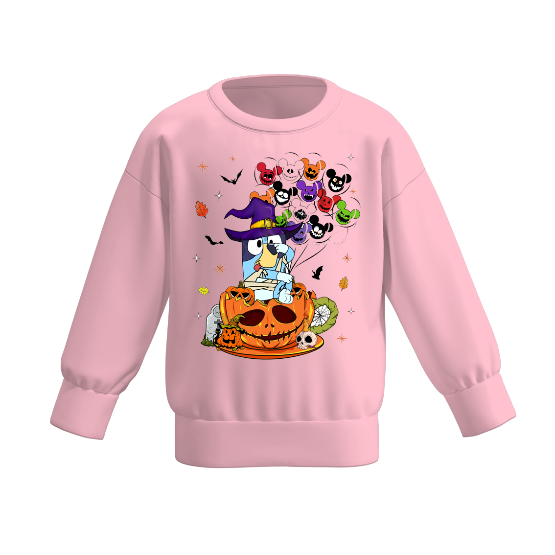 (Pre Order)Girls Halloween Print Sweatshirt