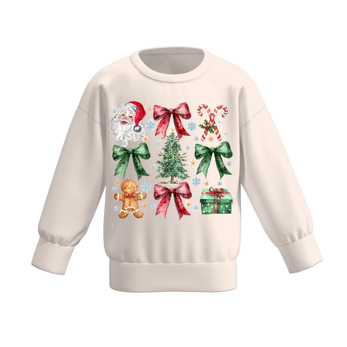 (Pre Order)Girls Christmas Print Sweatshirt