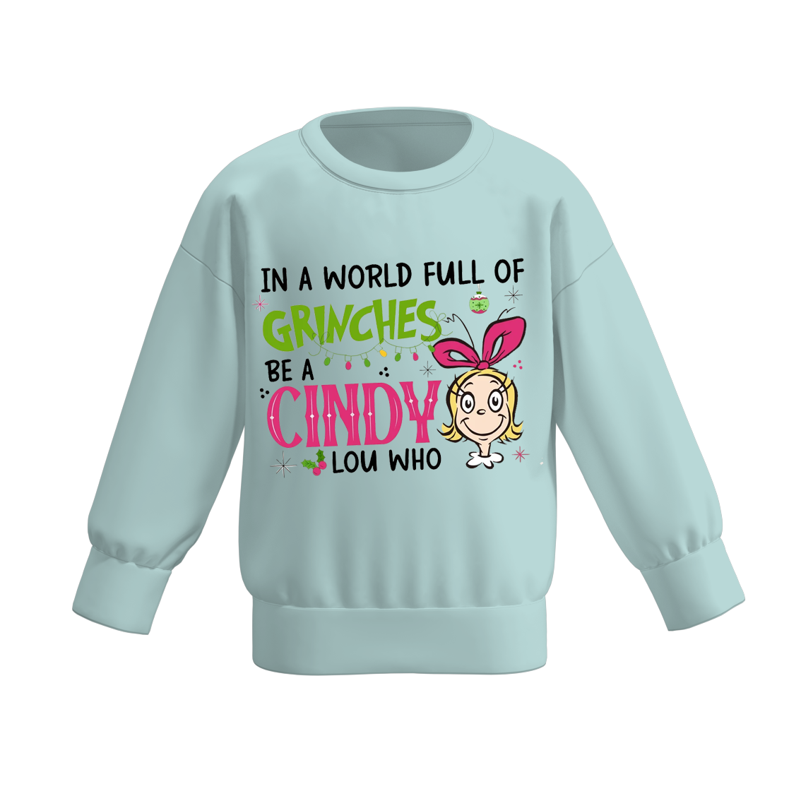 (Pre Order)Girls Christmas Print Sweatshirt