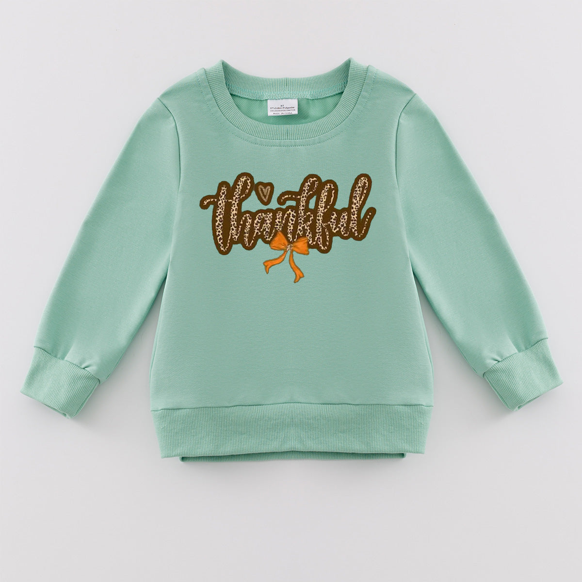 (Pre Order)Girls Thanksgiving Print Sweatshirt