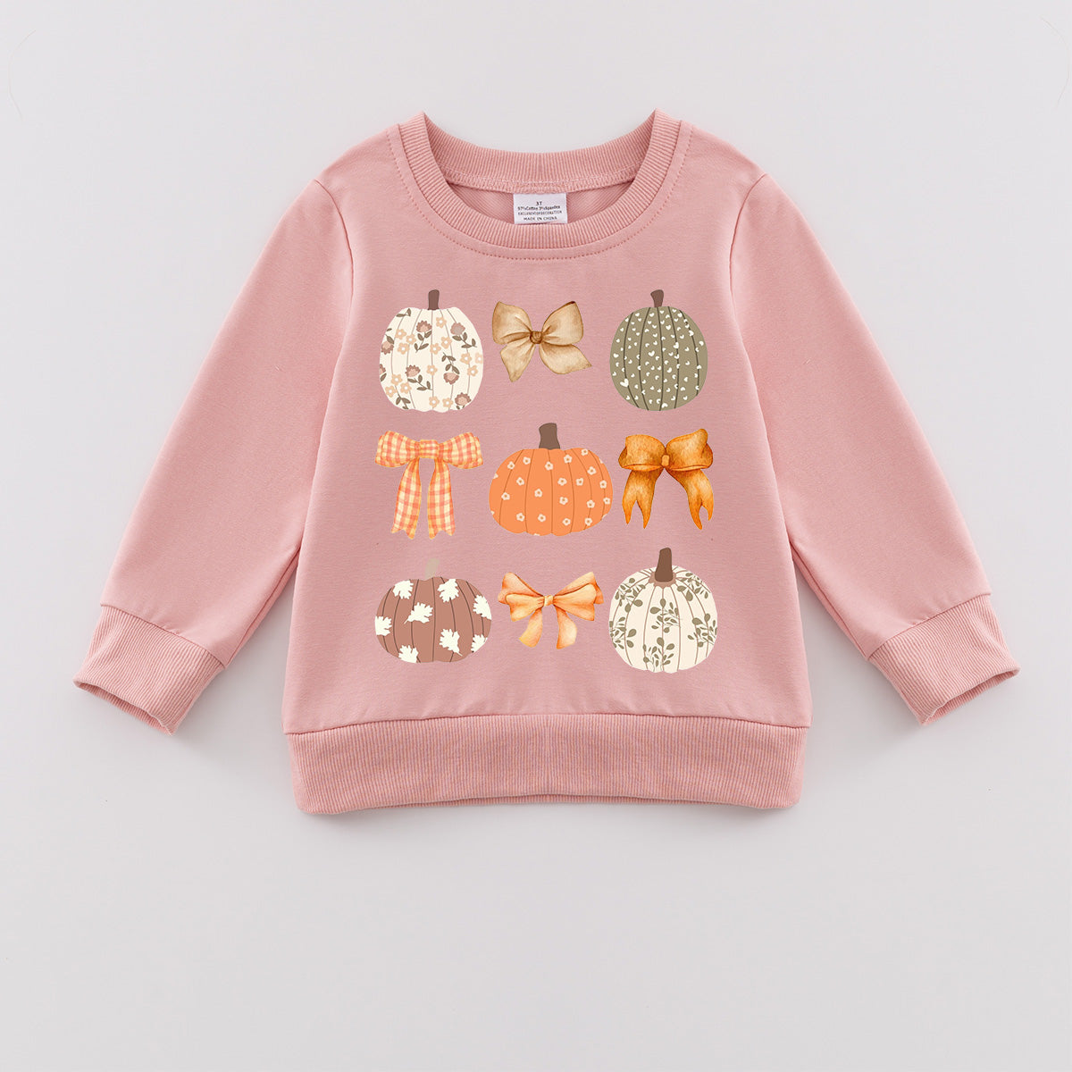 (Pre Order)Girls Thanksgiving Print Sweatshirt