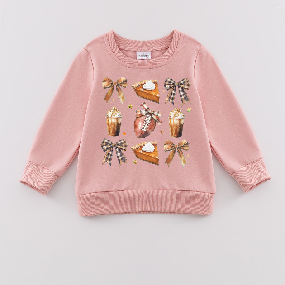 (Pre Order)Girls Thanksgiving Print Sweatshirt