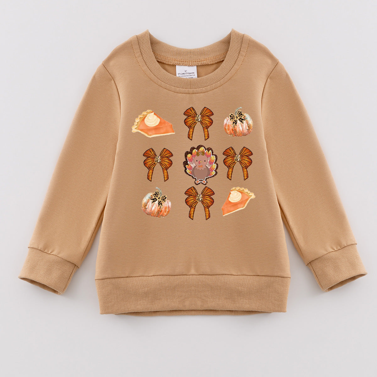 (Pre Order)Girls Thanksgiving Print Sweatshirt