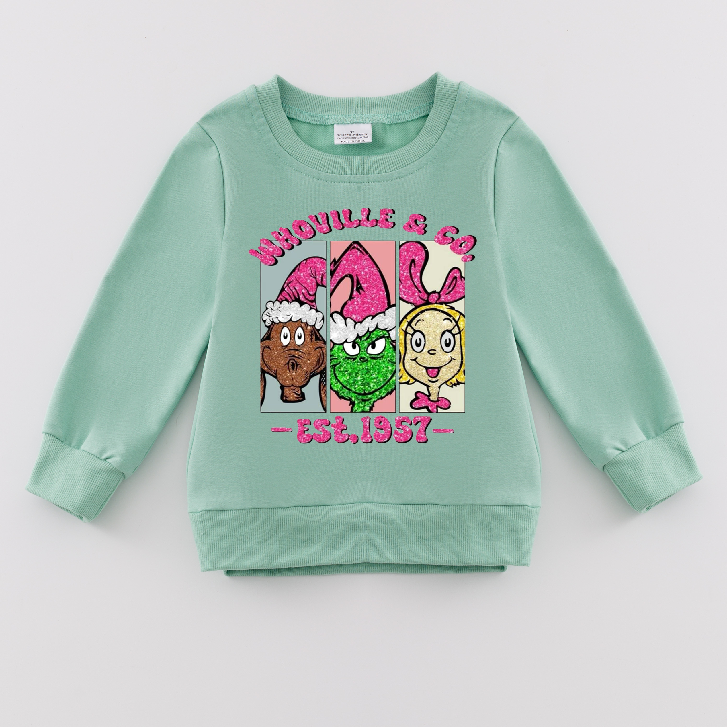 (Pre Order)Girls Christmas Print Sweatshirt