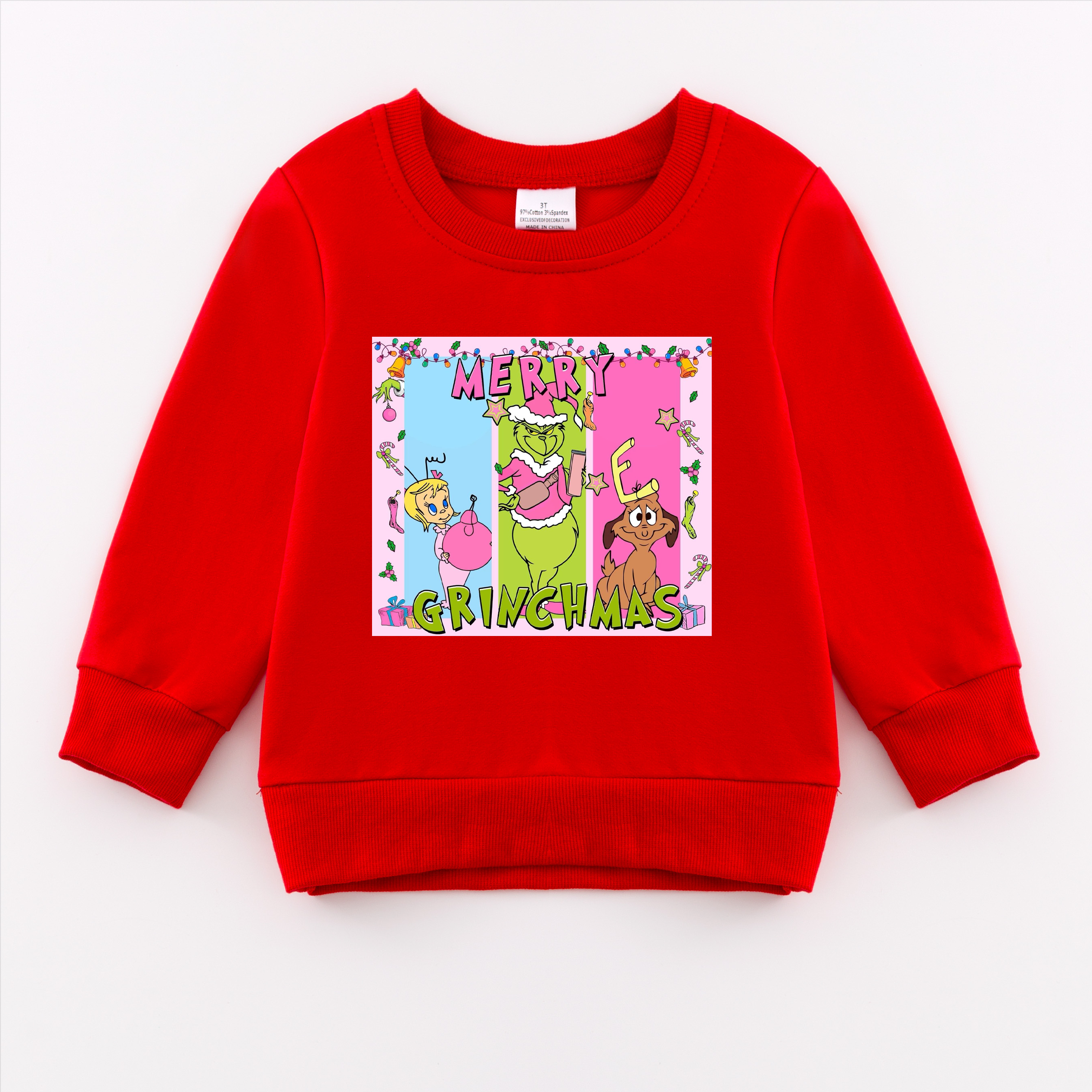 (Pre Order)Girls Christmas Print Sweatshirt