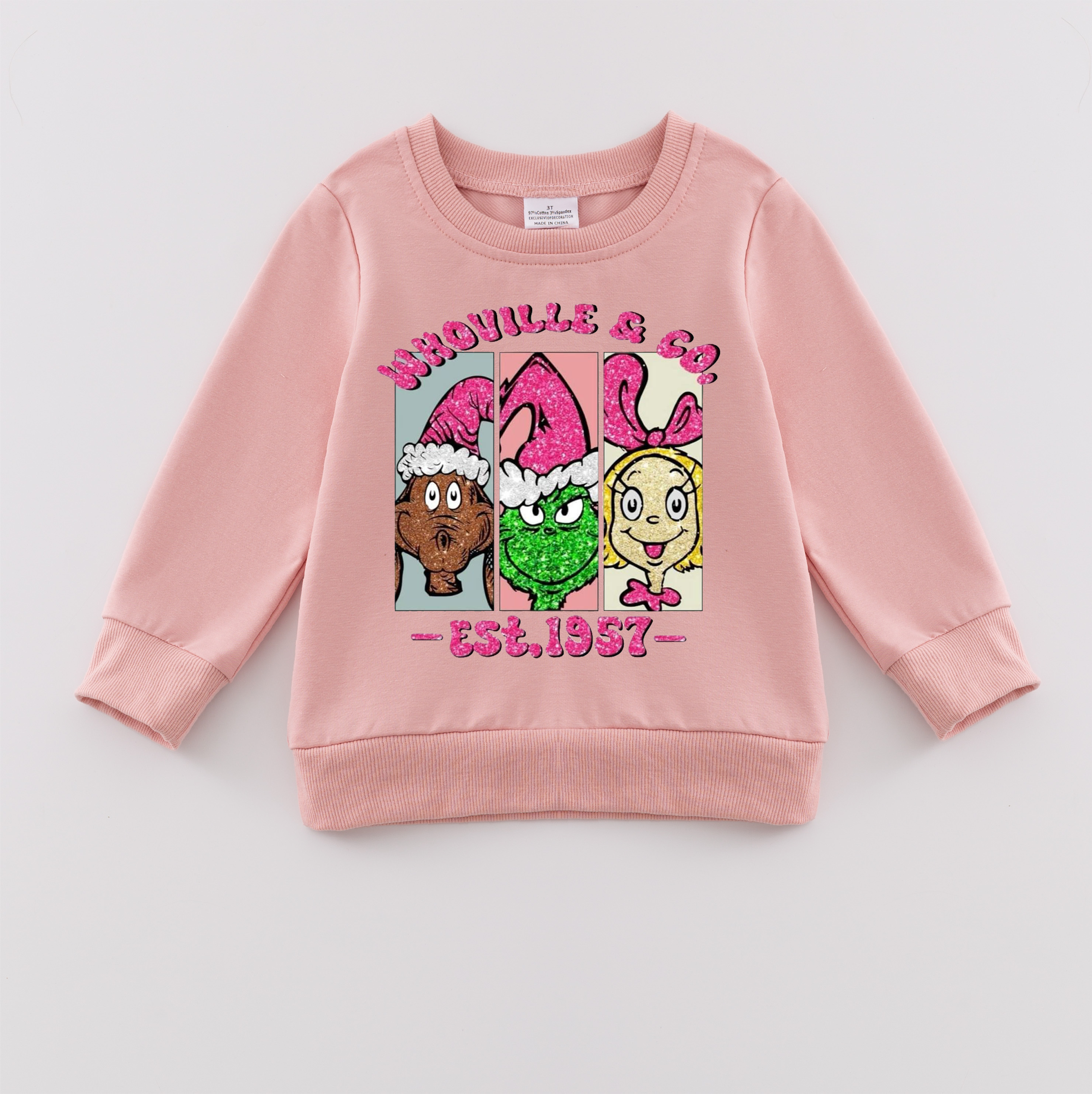 (Pre Order)Girls Christmas Print Sweatshirt