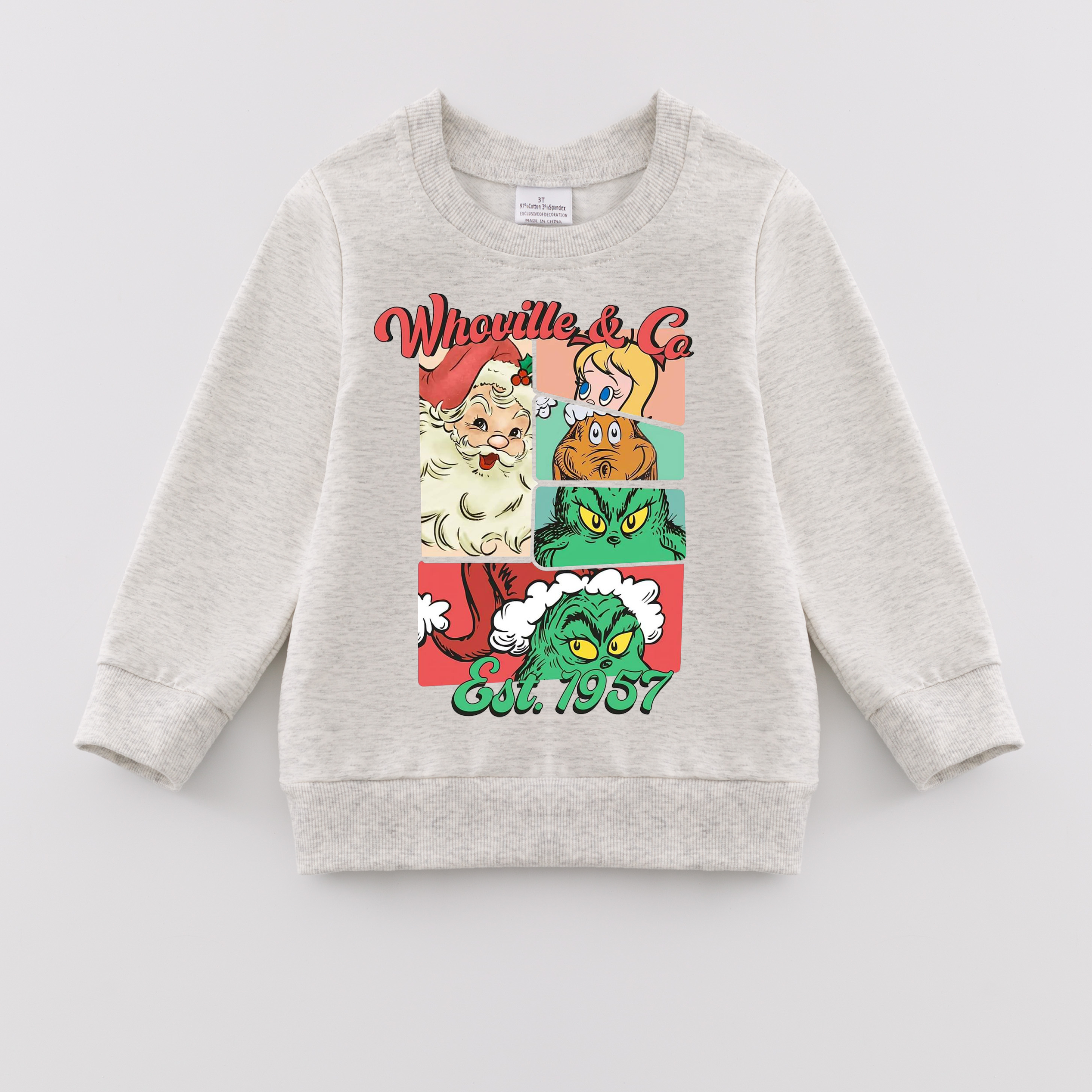 (Pre Order)Girls Christmas Print Sweatshirt