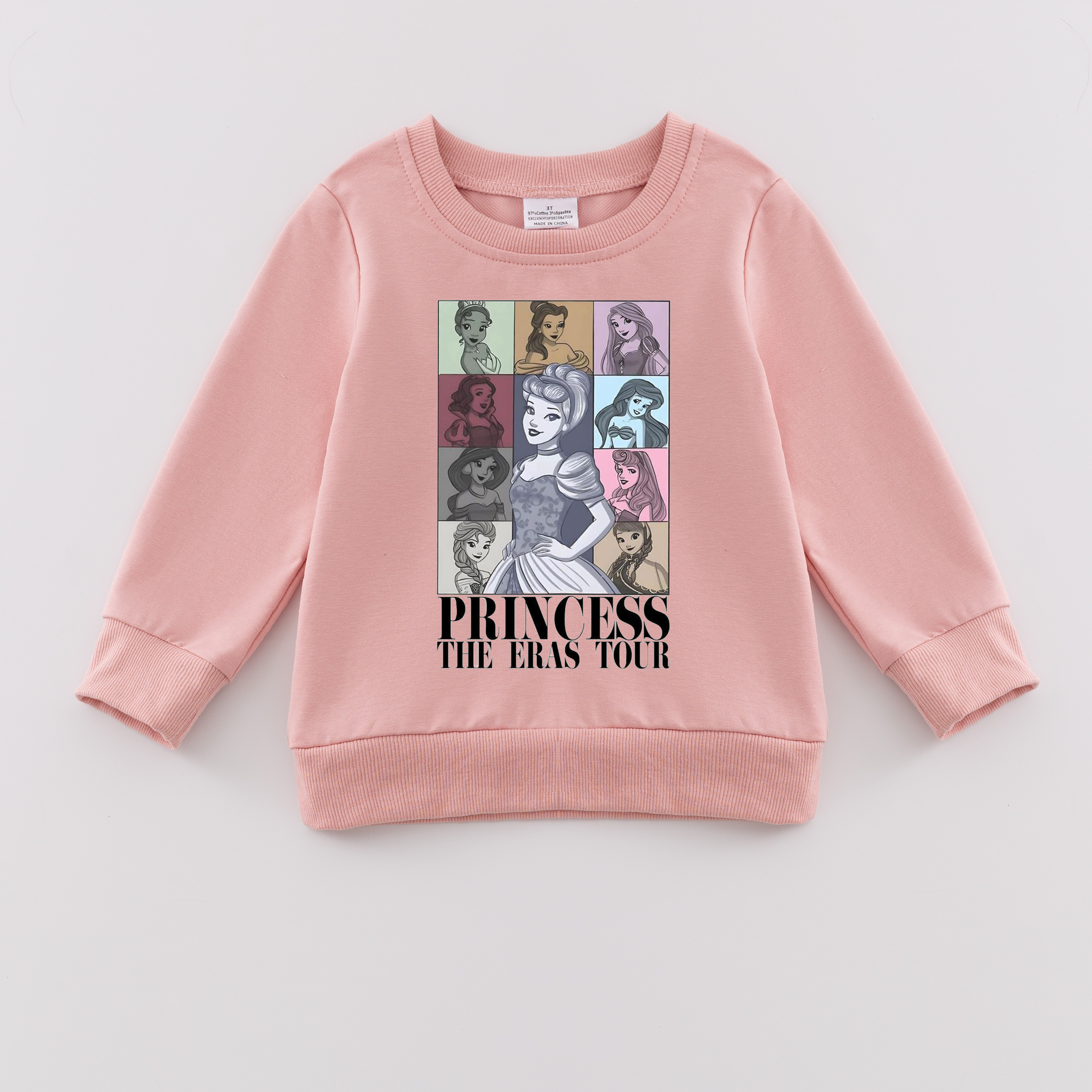 (Pre Order)Girls Fall Cartoon Print Sweatshirt