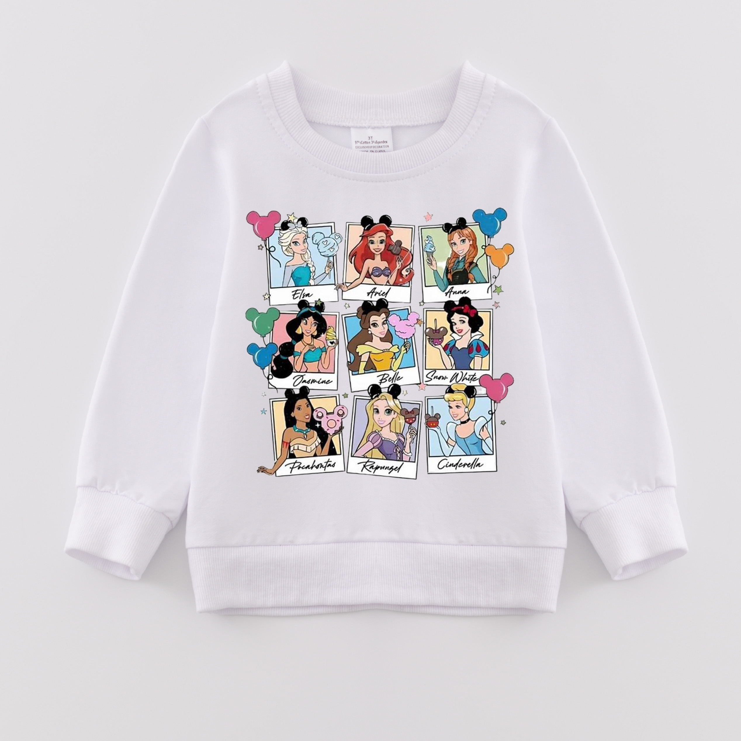 (Pre Order)Girls Fall Cartoon Print Sweatshirt