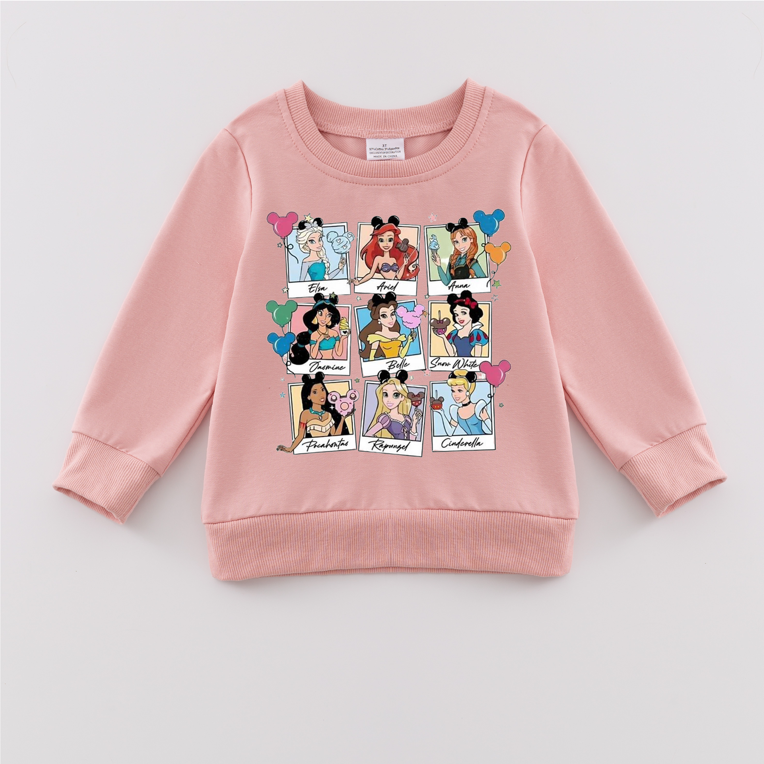 (Pre Order)Girls Fall Cartoon Print Sweatshirt