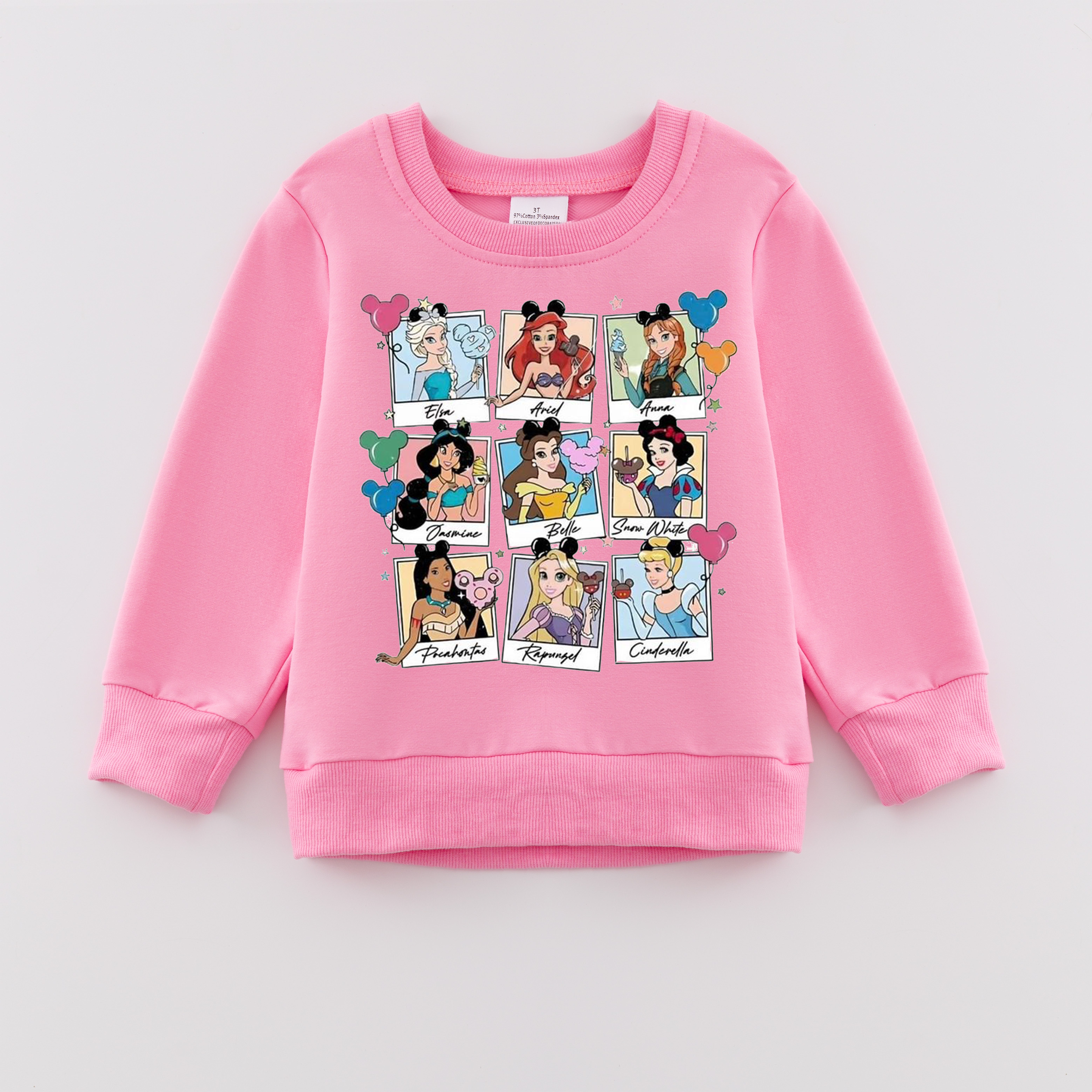 (Pre Order)Girls Fall Cartoon Print Sweatshirt
