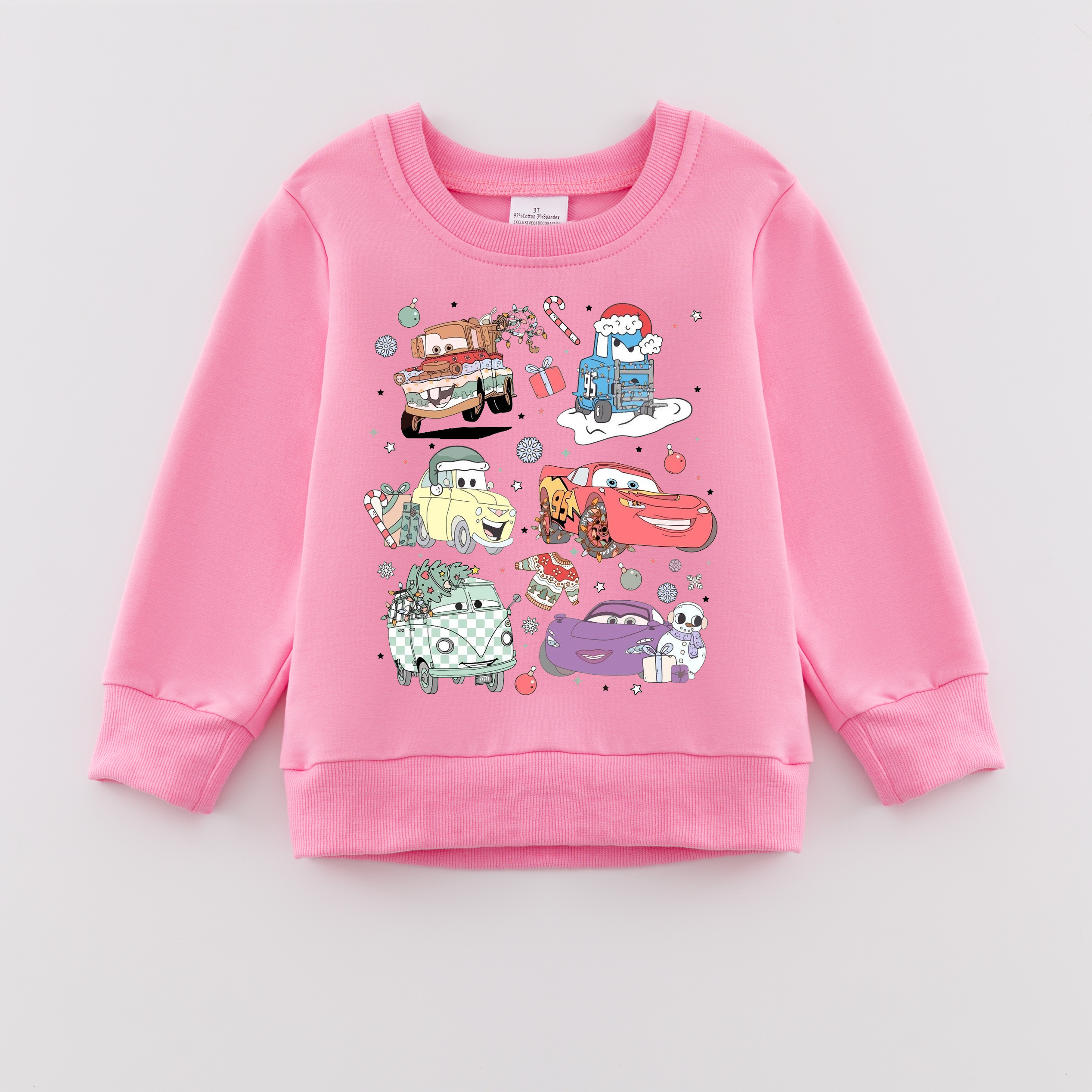 (Pre Order)Girls Fall Cartoon Print Sweatshirt