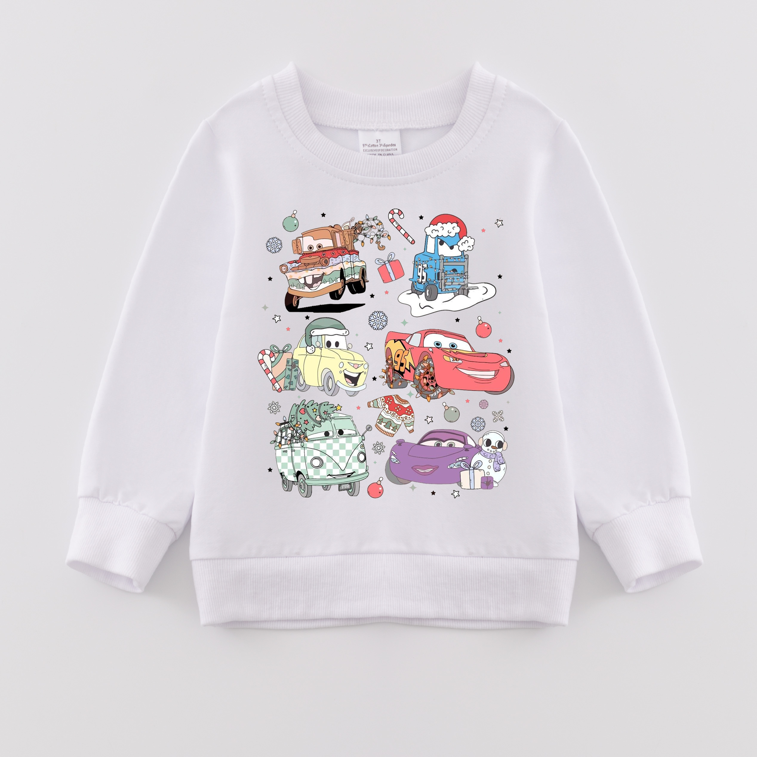 (Pre Order)Girls Fall Cartoon Print Sweatshirt