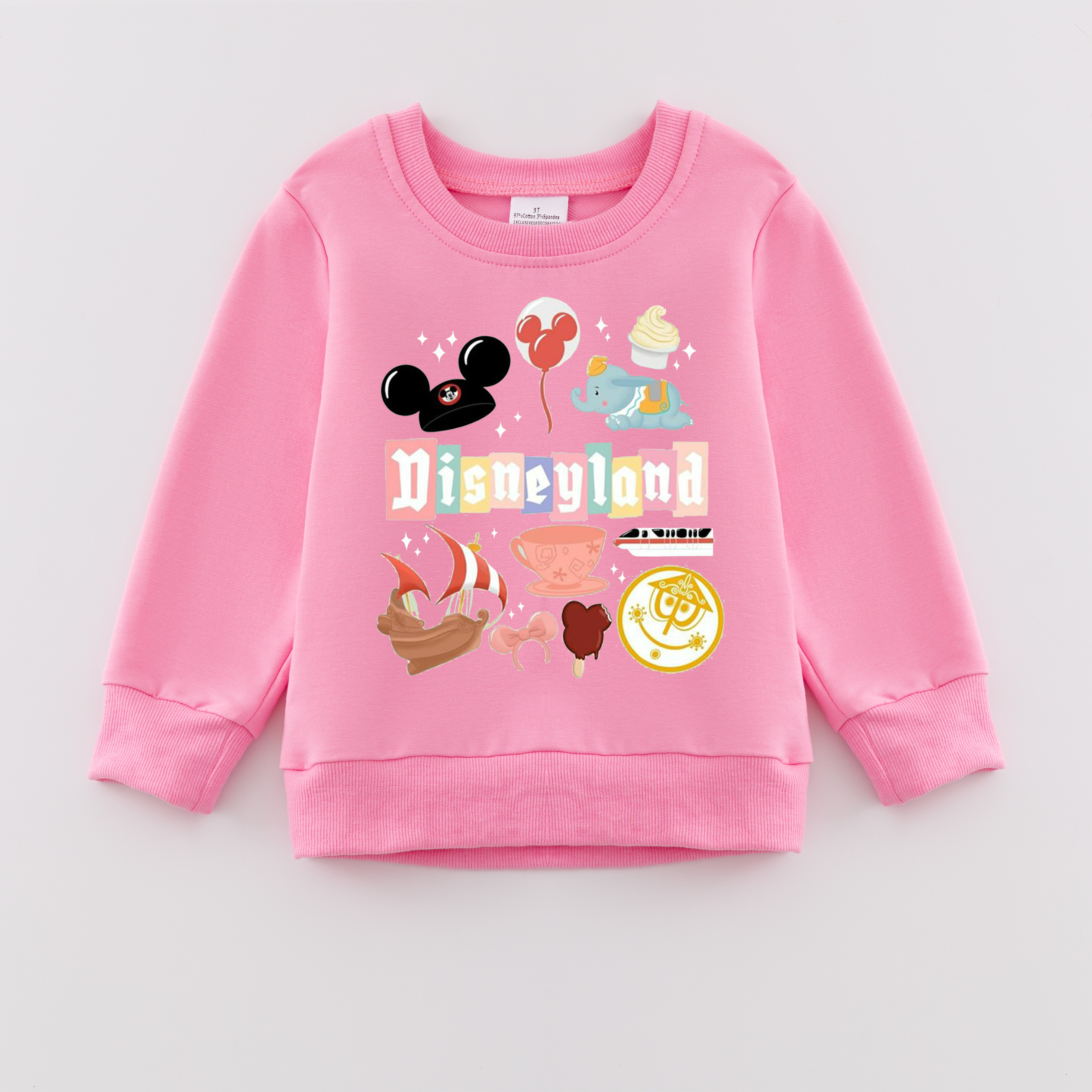 (Pre Order)Girls Fall Cartoon Print Sweatshirt