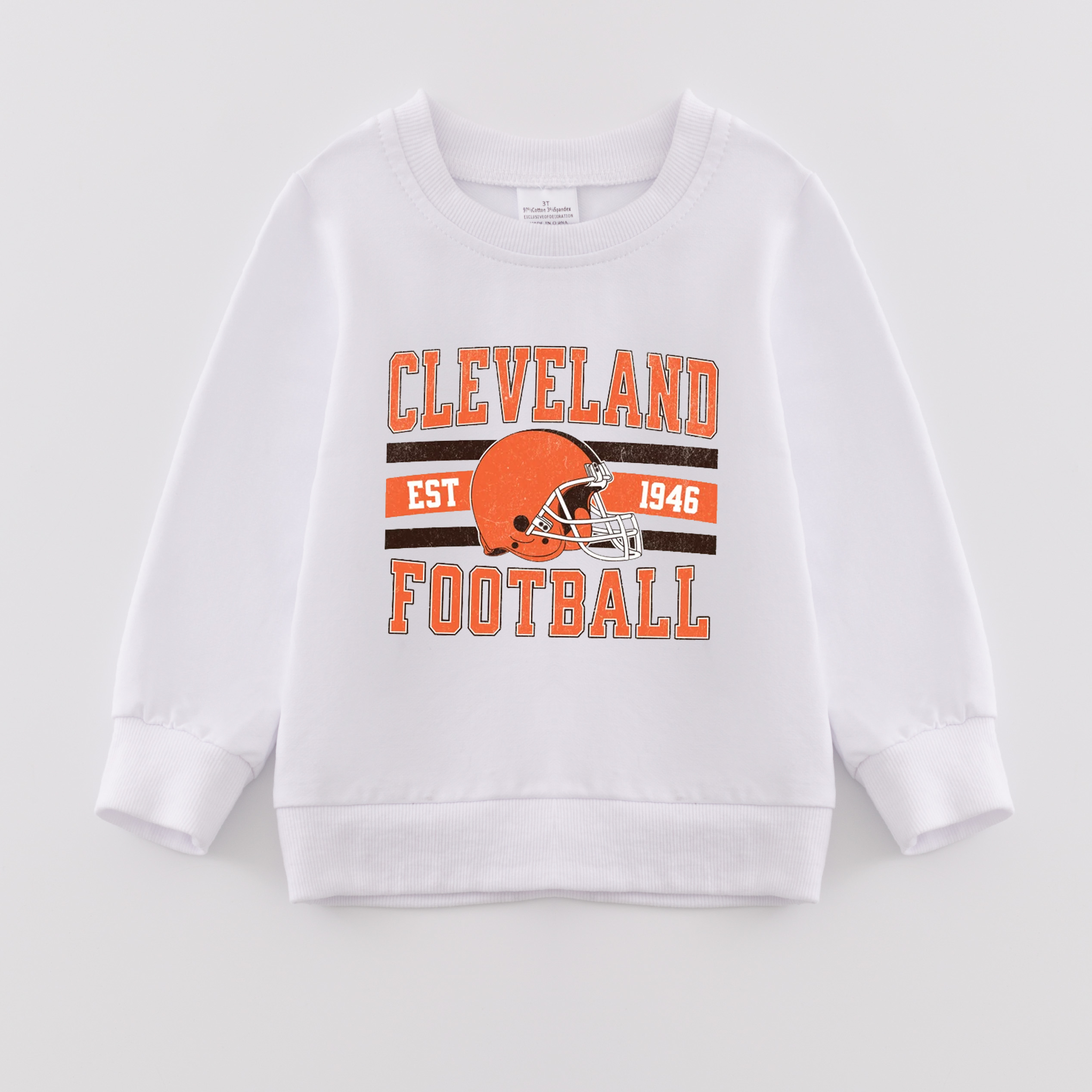 (Pre Order)Girls Fall Football Print Sweatshirt